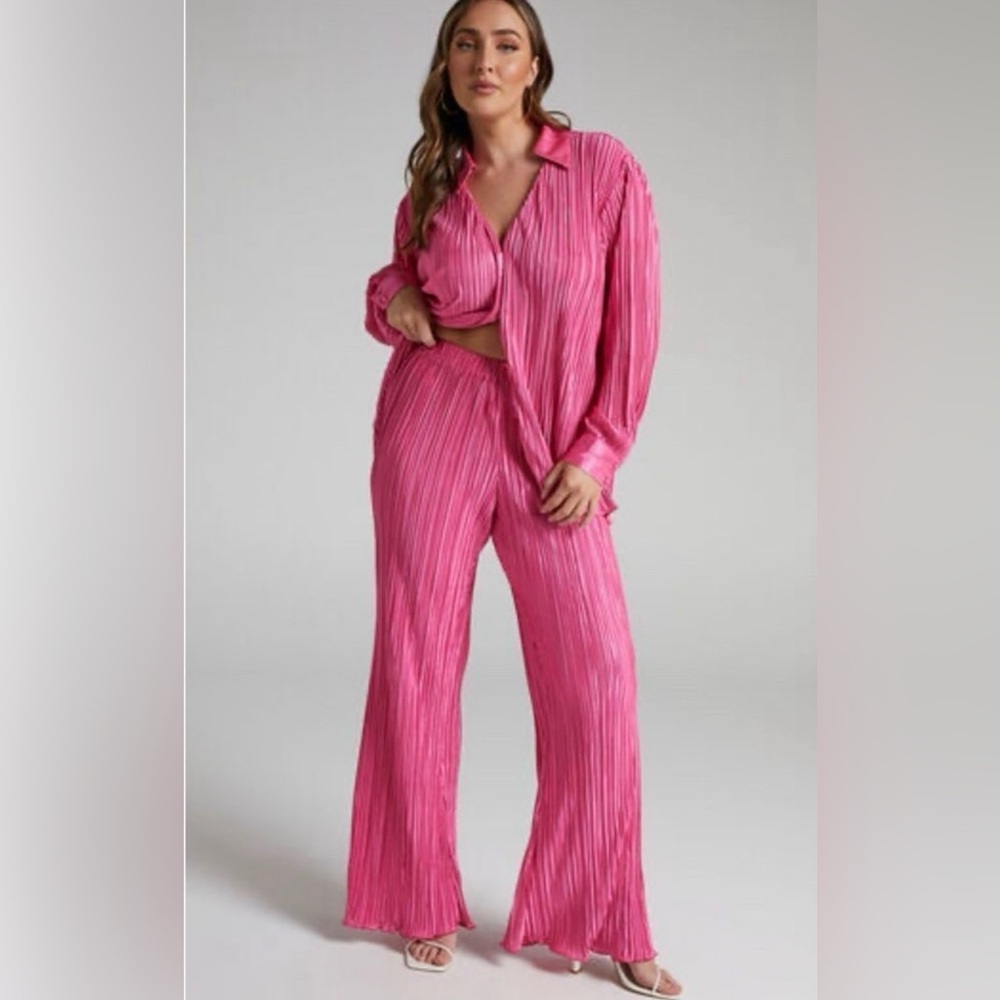 Showpo Pink Wide Leg Pants